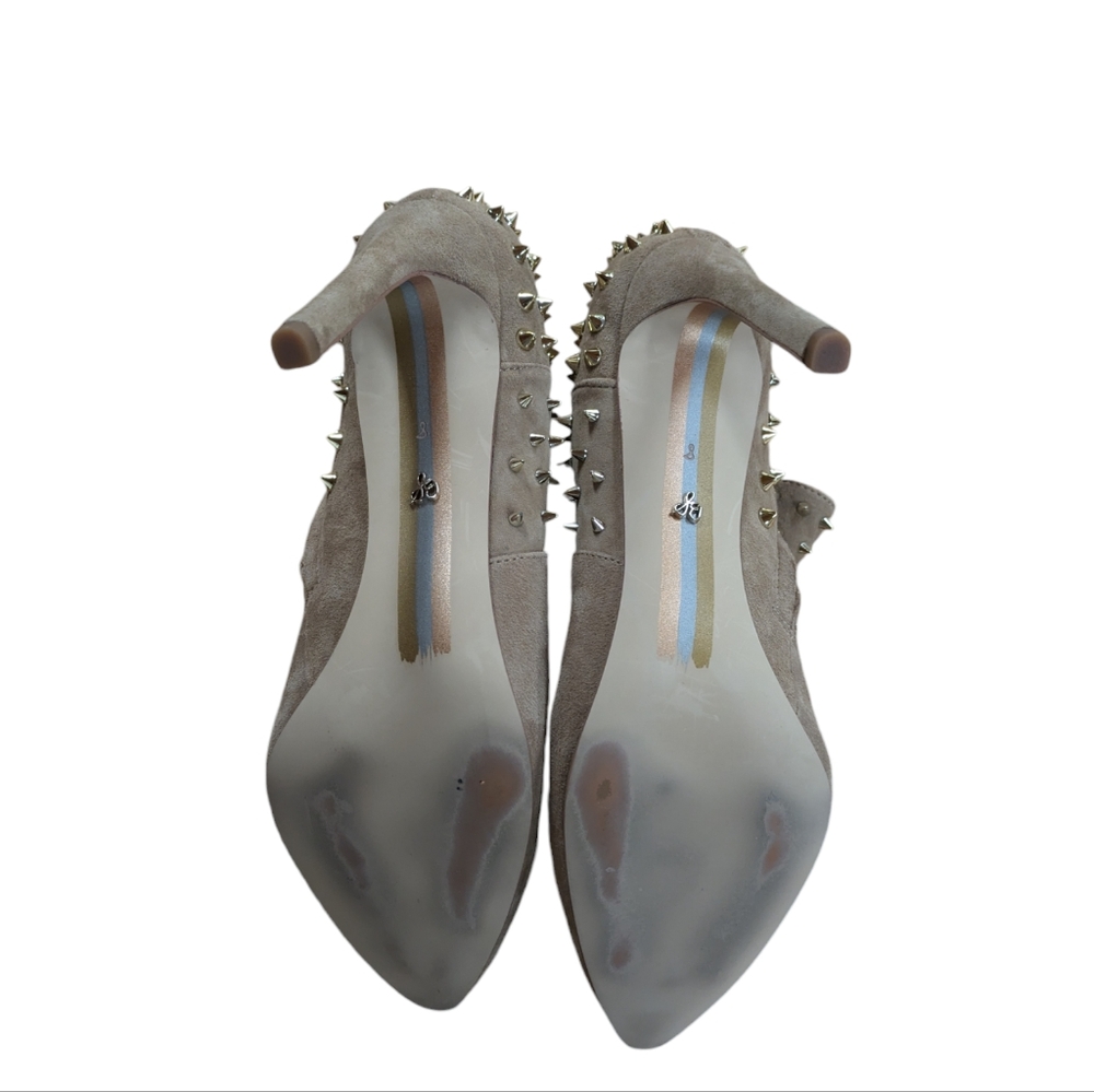 Sam Edelman Wally Tan Suede Studded Bootie Size 8 - Picture 5 of 11